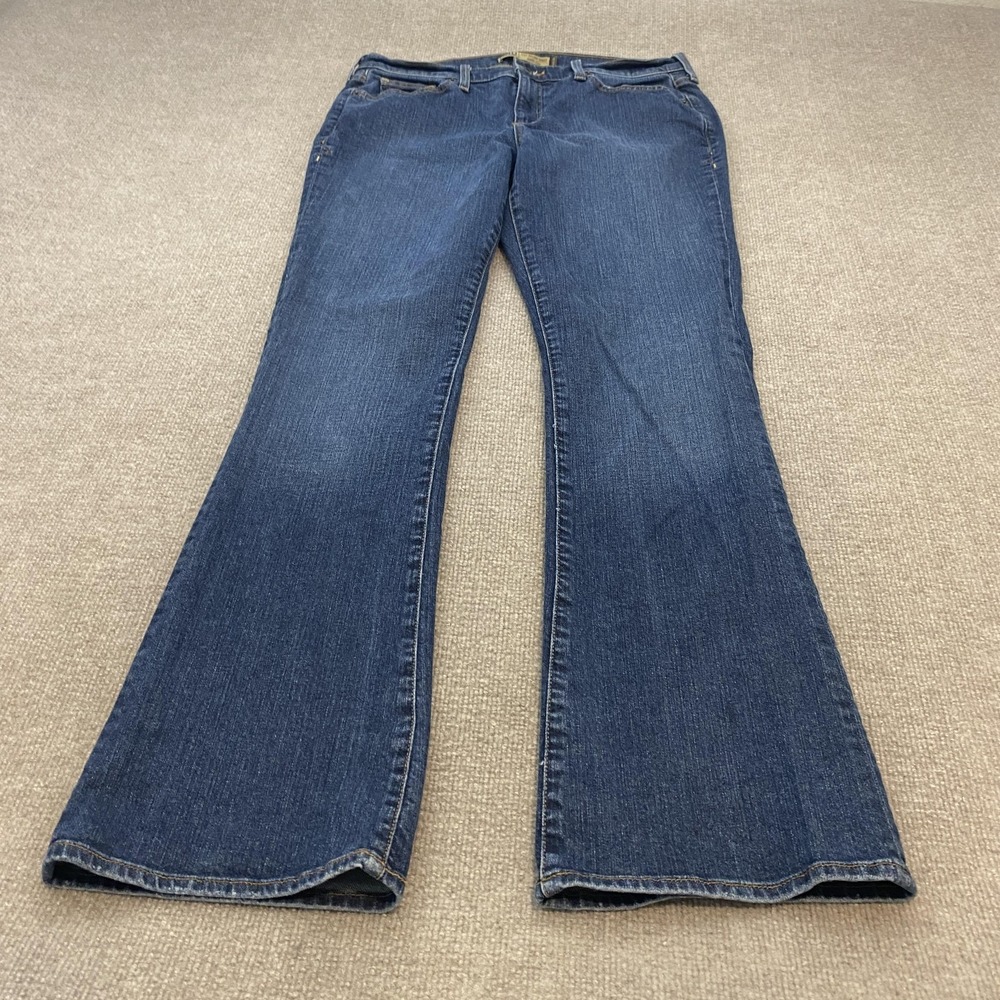 Vintage Old Navy Bootcut Jeans Womens‎ 12 Long Blue 90s Y2K Stretch Denim